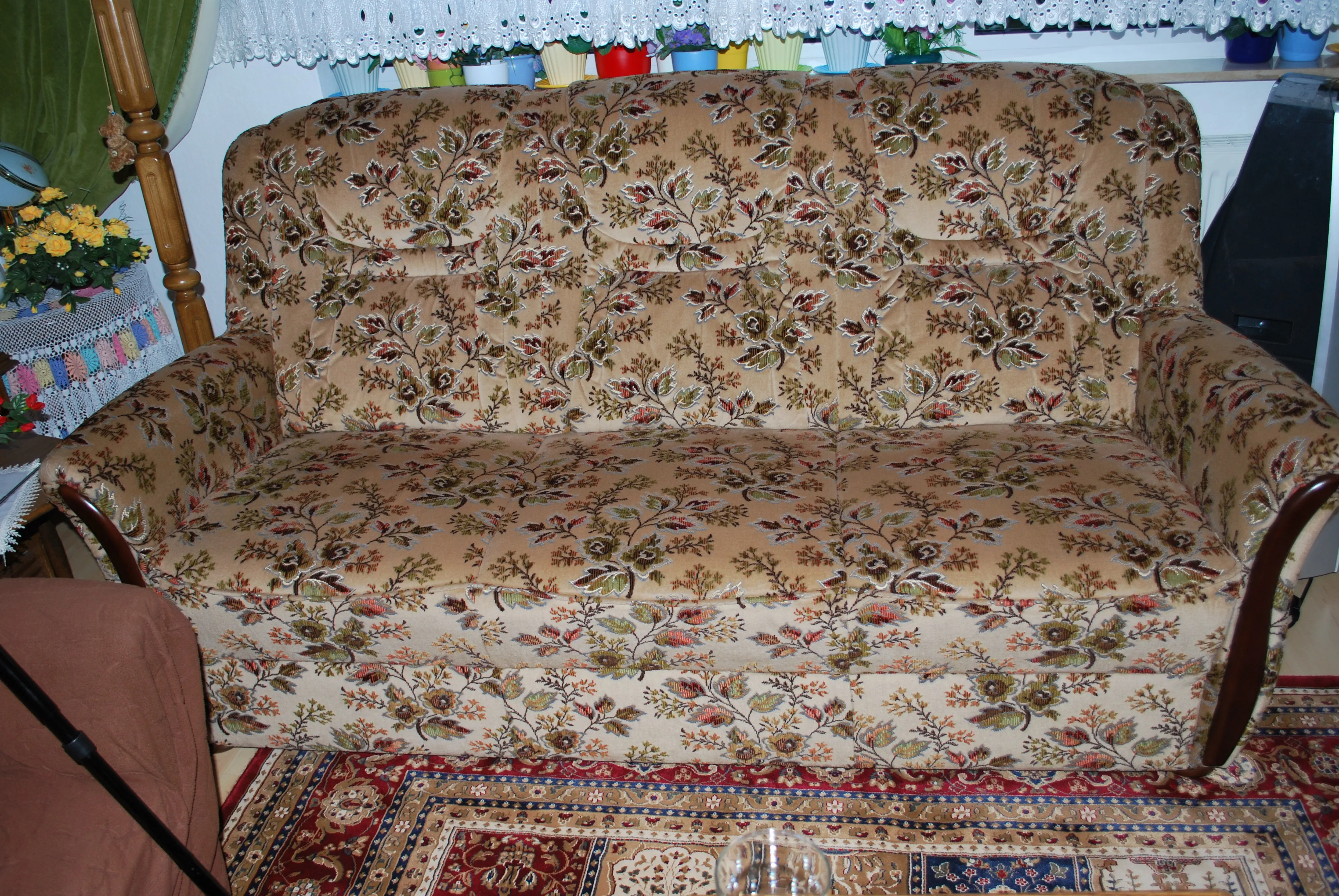rustikaler Marken Sesselgarnitur / Sessel / Couch / Sitzgarnitur / Sofa