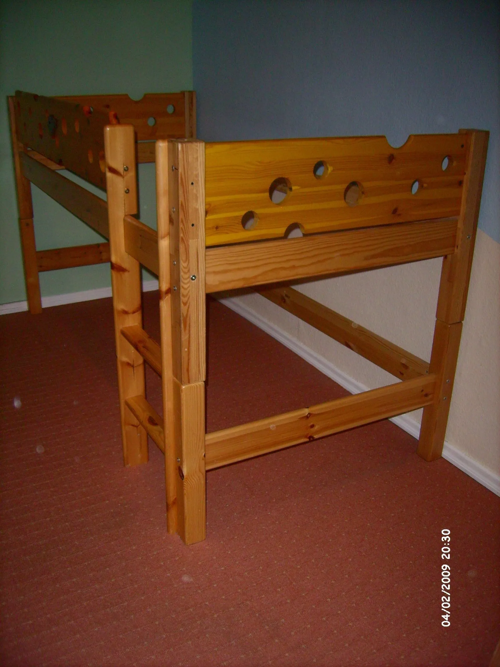 Hochbett, 90x200, Käse-Design