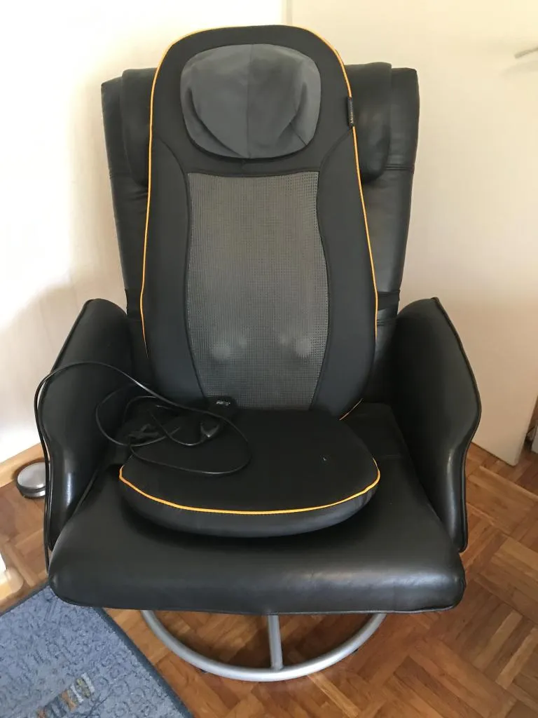 Relax-Sessel, manuell verstellbarer, elektrische Shiatsu-Massage-Auflage, Hocker