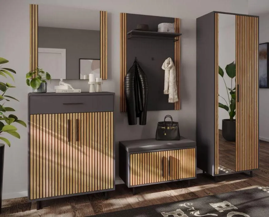 Garderobe Stella Eiche teilmassiv
