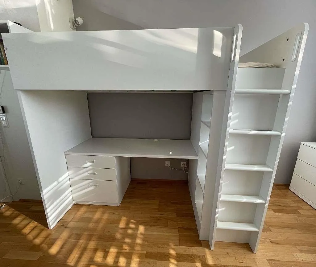 IKEA STUVA / SMÅSTAD Hochbett, weiß, 90x200 cm