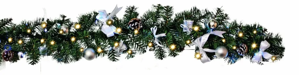 LED-Tannengirlande mit 40 cool light LED, circa 270 x 15 cm,